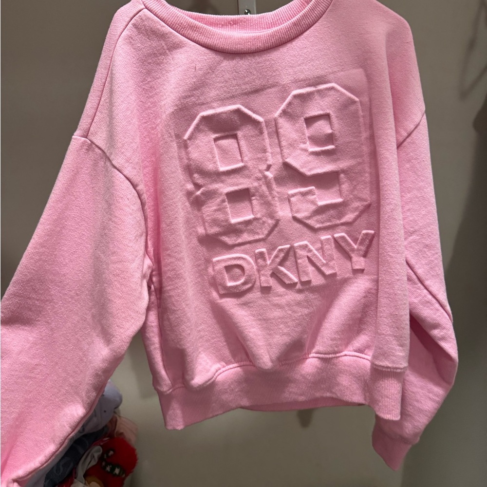 DKNY Light Pink Embossed Sweatshirt